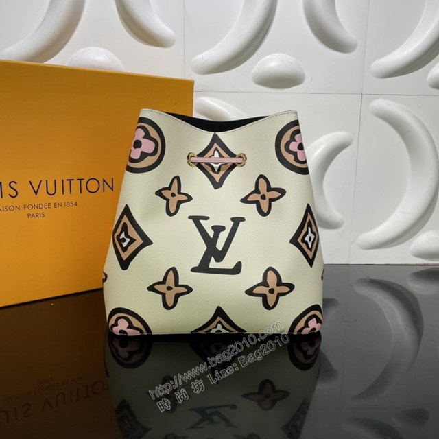 LV專櫃新款女包 路易威登2021秋季Wild at Heart膠囊系列NéoNoé中號水桶包 M45822 LV肩背女包  ydh4306